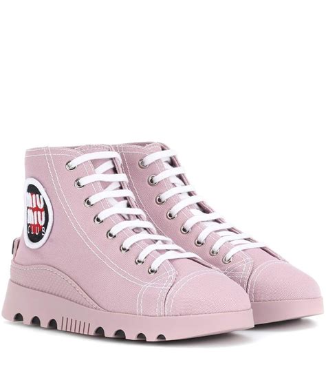 miu miu high-top sneakers|miu mi u shoes.